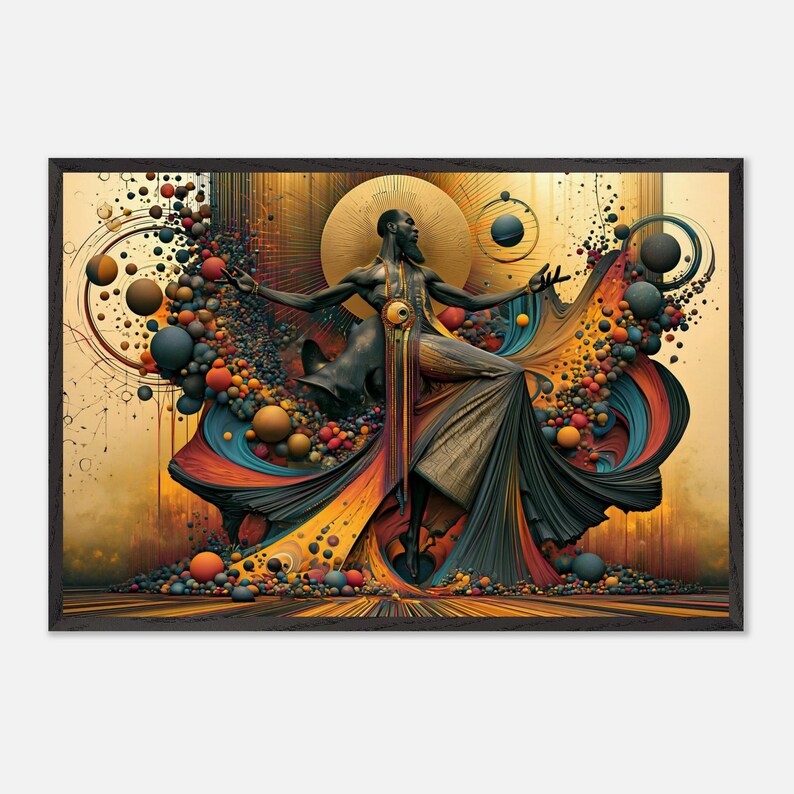 Black Church Praise Dance Framed Wall Art, The Shouting Ground, African American Spiritual Art Print, Afrocentric Decor, Ready to Hang image 5
