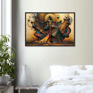 Black Church Praise Dance Framed Wall Art, The Shouting Ground, African American Spiritual Art Print, Afrocentric Decor, Ready to Hang image 4
