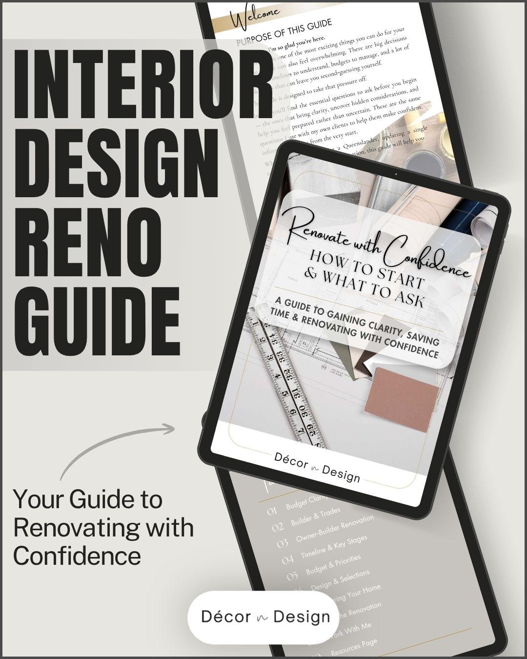 Renovation Planning Workbook | Interior Design Guide | Printable ...