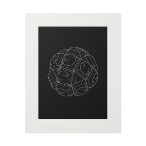 Architectural Patent Print, Space Frame Assembly Blueprint | Dark Minimalist Wall Art for Architect Office | Structural Engineering Giclée