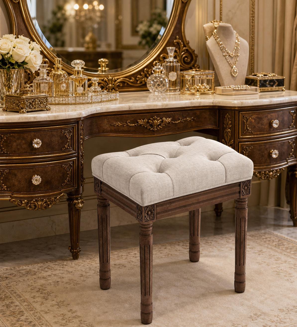 dressing table dark brown Wood brown dressing table