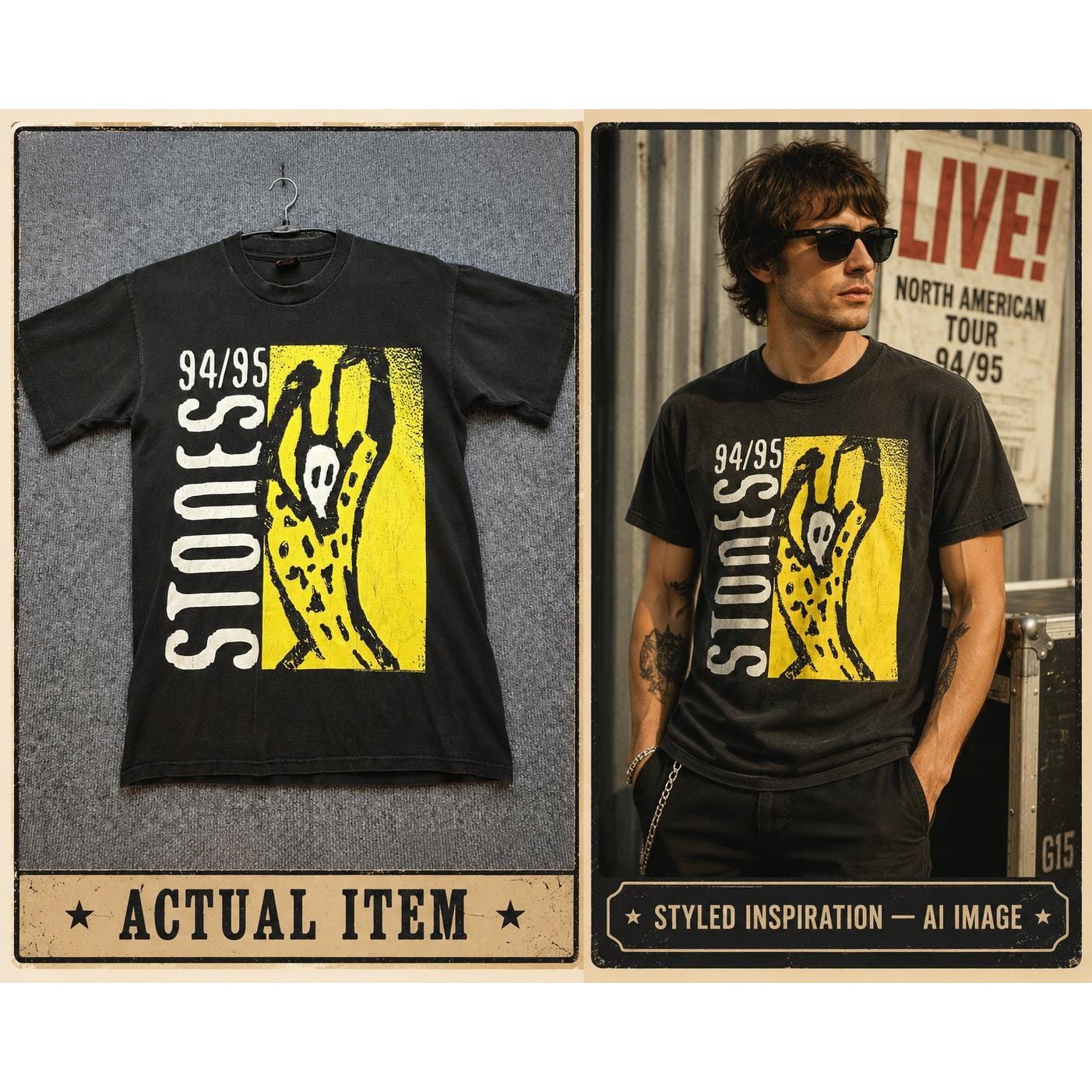 Yellow Rolling Stones Shirt - Etsy Yellow Rolling Stones Shirt - Etsy