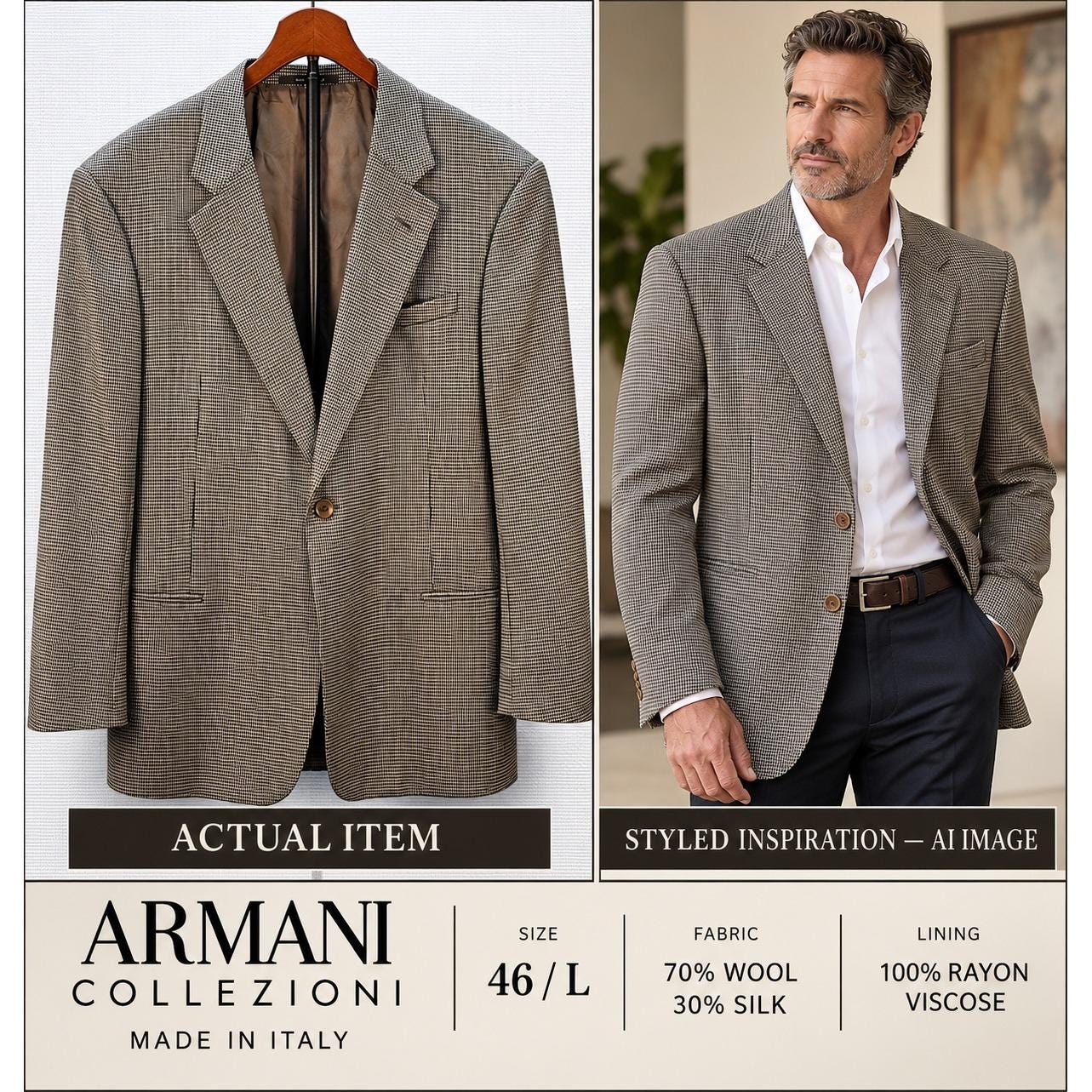 Mens Vintage Armani Sport Coat - Etsy