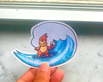 Pegatina holográfica de Buizel Surf