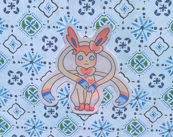 Pegatina holográfica de Sylveon
