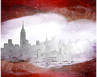 TITLE: "New York Abstraction" Fine Art City Skyline