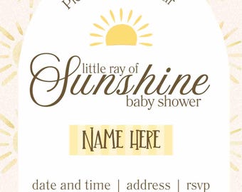 Invitation baby shower SUNSHINE