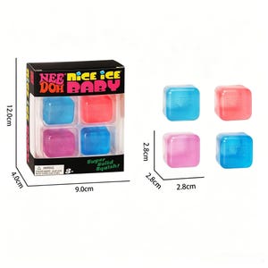 Schönes Eis Baby Squishy Spielzeugset, Eiswürfel Stressabbau Spielzeug, Sensorische Fidget Würfel, Soft Squeeze Schreibtischspielzeug, Kawaii Geschenk für Kinder und Erwachsene