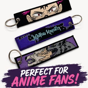 Custom Embroidered Anime Keychain | Double-Sided Twill Fabric Accessory