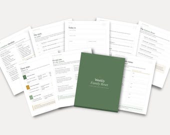 Reinício Semanal em Família | Alivie a Carga Mental com um Sistema de Rotina Imprimível | Download Digital