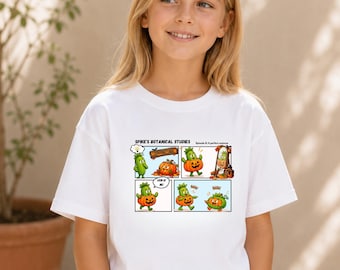 Camiseta Kinder de Halloween, Kürbis Kostüm Kaktus Comic, Herbst Geschenk, camiseta para niños con disfraz de calabaza, linda camisa de Halloween, Versand Deutschland