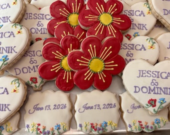 Gluten free and Vegan Wedding or Engagement Sugar Cookies (top allergen free)