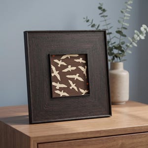 Dark Wood Frame Flock of Birds Wall Art | Minimalist Bohemian Home Decor