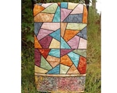 Kwik Krazy Stained Glass Quilt, Scrapbuster Quilting Pattern, from Two Kwik Quilters