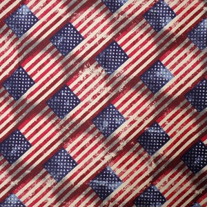 Red White Blue Star Spangle Flag Poly Cotton Fabric 44"W BTY Craft Decor Red White Blue Star Spangle Flag Poly Cotton Fabric 44"W BTY Craft Decor