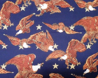 Bald Eagles, Pride of America - Old Glory, De Leon Design, for Alexander Henry Fabrics, (c) 1996, 44" Wide - by the Half Yard