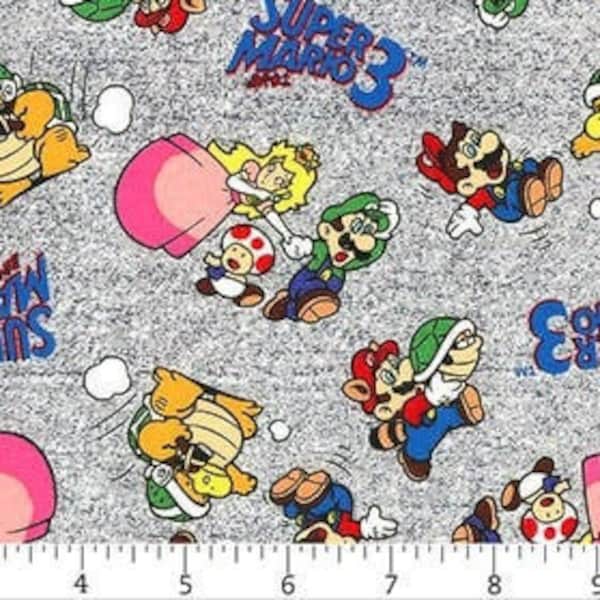 Go Mario & Friends, Nintendo Video Games, from the Super Mario Collection, by Springs Creative, 44" Wide - by the half yard