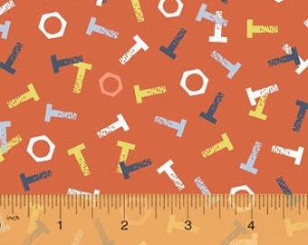 Nuts & Bolts, from the Tool Time Collection, by Whistler Studios, for Windham Fabrics, 44" Wide - by the half yard