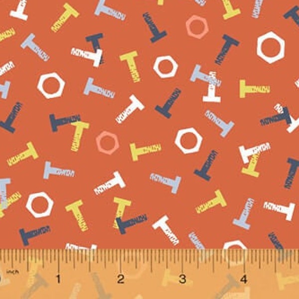 Nuts Bolts Fabric Etsy