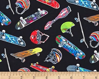 Skateboards, from the Sports Collection, from Elizabeth Studios, 44" Wide, by the half yard