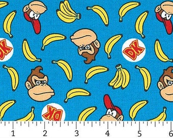 Donkey Kong, Nintendo Video Games, from the Super Mario Collection, by Springs Creative, 44" Wide - by the half yard