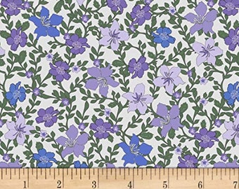 Ivy's Flowers, Floral Quilting Cotton, from David Textiles, 44" Wide - by the Half Yard