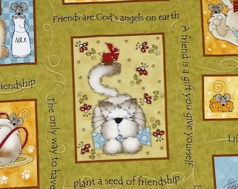 Cat fabric panel | Etsy