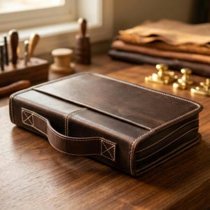 Personalized Handmade Buffalo Leather Bible Cover | Rustic Zipper Scripture Case