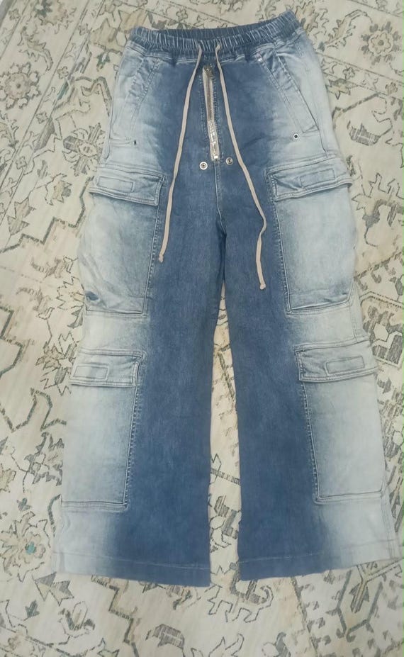 Rick Owens, Vintage Rick Owens DRKSHDW Double Cargo Denim