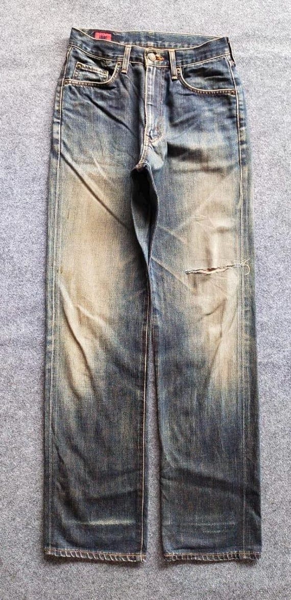 Edwin, Vintage Edwin 503 Regular Fit Distressed Denim