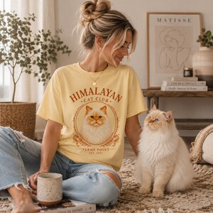 Flame Point Himalayan Cat Shirt, Gift for Himalayan Cat Lover, Flame Point Himalayan Owner
