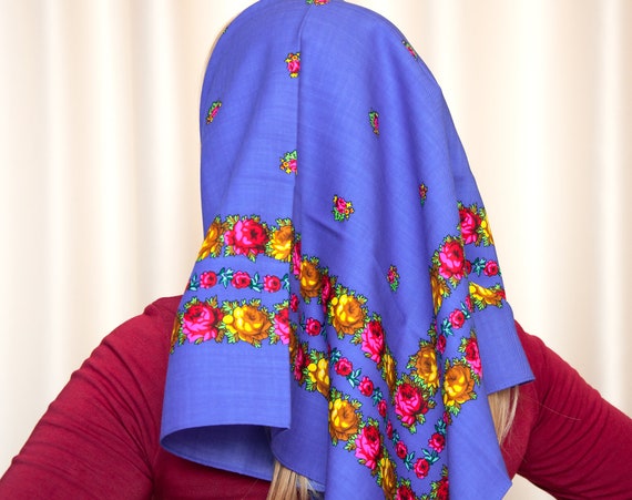 Shawl flowers kerchief collection. Woolen shawl U… - image 3