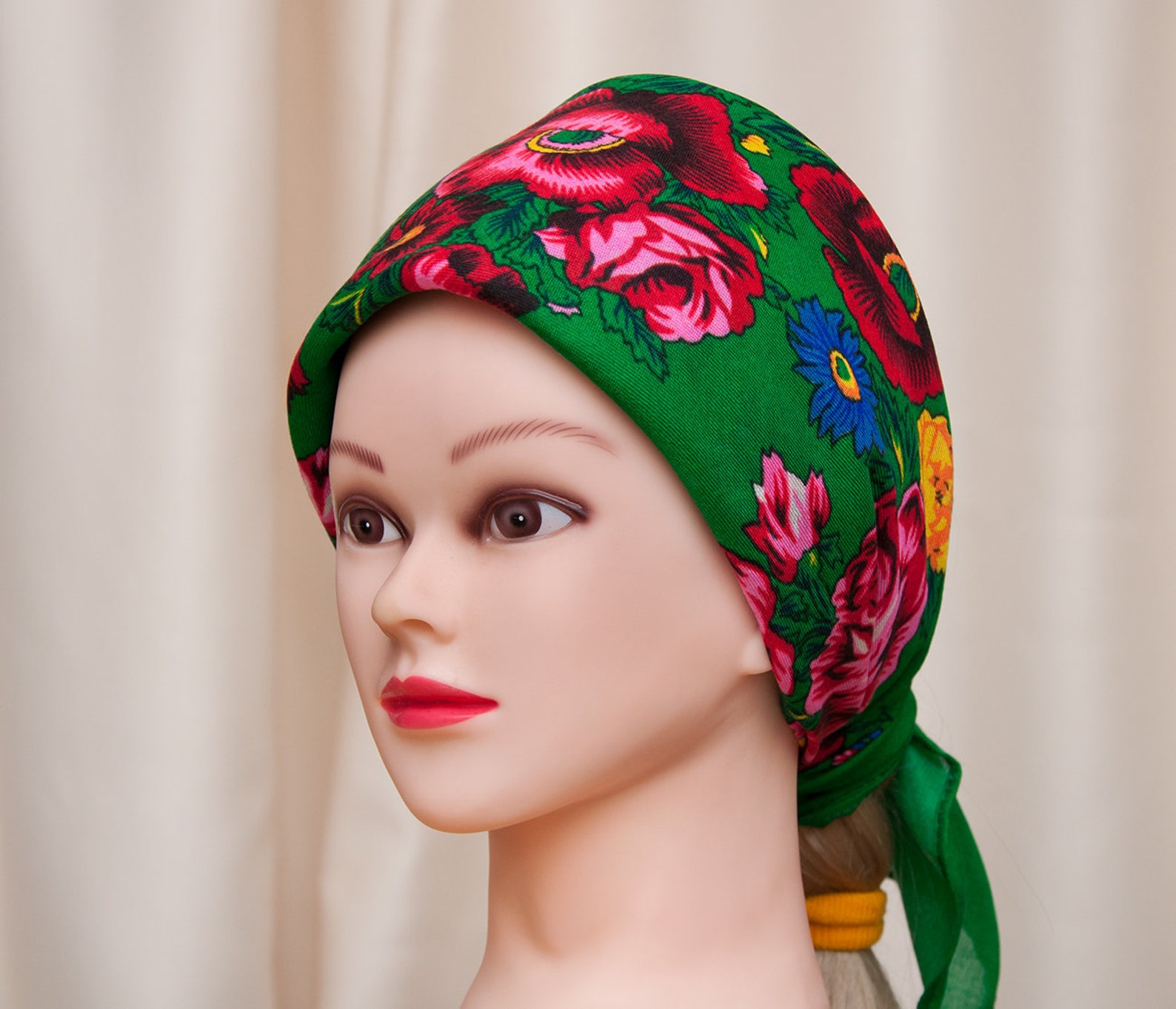 Russian shawl Ukrainian Scarf. Solokha bandage on head Ethnic Etsy