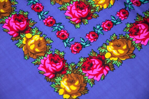 Shawl flowers kerchief collection. Woolen shawl U… - image 10