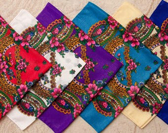 Ukrainian headscarf LUREX Babushka Traditional Mantón Hustka, Headband ウクライナのショール Chale foulard шаль Ukrainian headband