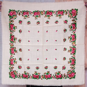 Ukrainische Schal. Blumiges Hochzeitstuch, Trachtentuch. Hustka Babuschka Stirnband. NEUE Kopftuch platok, Geschenkidee für Oma Mama