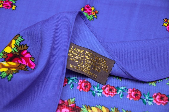 Shawl flowers kerchief collection. Woolen shawl U… - image 8