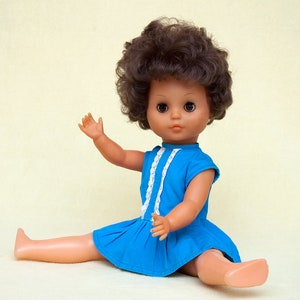 Boneca Alemã Antiga. Vestido original, boneca vintage, boneca retrô, rara, boneca de menina, boneca colecionável, boneca de presente lyalka com cabelo escuro