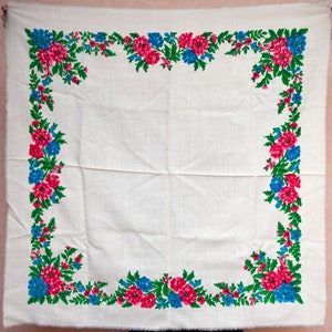 Ukrainische Schal. Blumiges Hochzeitstuch, Trachtentuch. Hustka Babuschka Stirnband, Kopftuch platok, Geschenkidee für Oma Mama