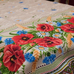 Ukrainische Folklore Tischdecke, Stickerei Druck, Bauernhaus Küche Dekor