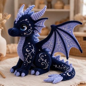 Moonshade Dragon Crochet Pattern | Celestial Amigurumi Tutorial (PDF Download)