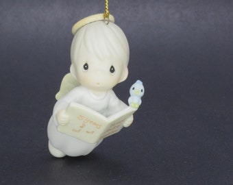 Precious Moments 1992 15th Anniversary Porcelain Christmas Ornament Tweet Music Together Vintage Collectible # 530840 FREE SHIPPING (PM101)