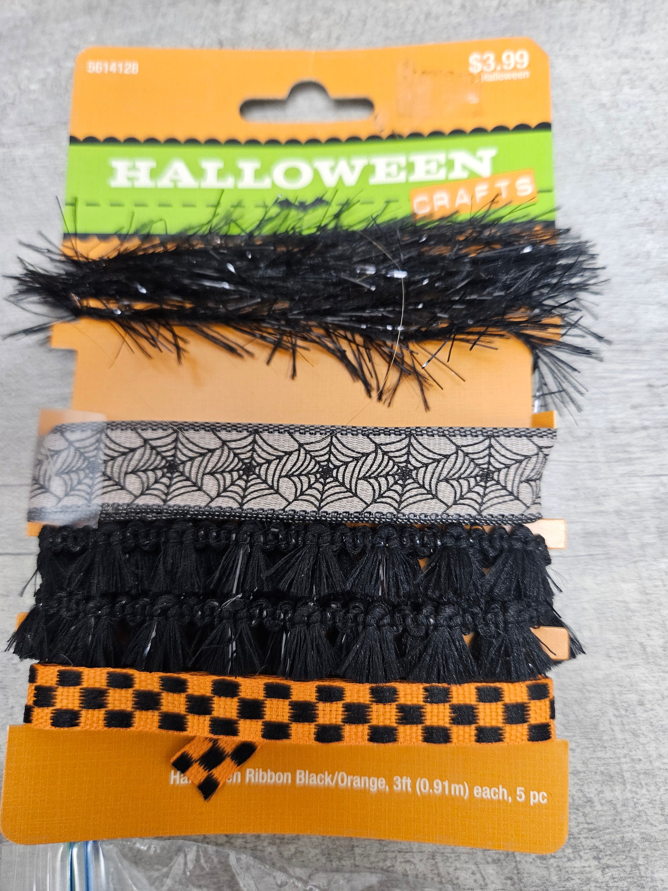 Mixed Lot of Arts & Crafts Supplies Halloween Ribbon Clamps 