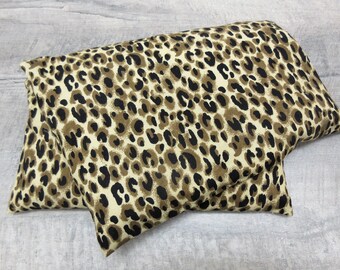 Corn Heat Pack Microwave Pillow Washable Cover Leopard Animal Print Wildlife Spa Gift Idea Bed Warmer Cooling Pack FREE SHIPPING (774)