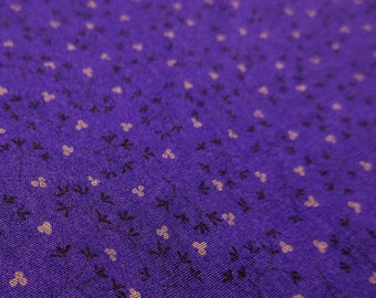 2+ yds Quilting Cotton Fabric Tiny Specks Hearts Shapes Dark Purple FREE SHIPPING (227)