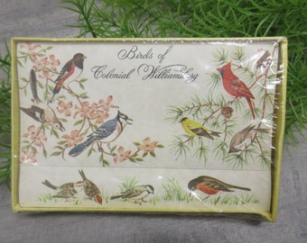 8 Eaton Birds Of Colonial Williamsburg Fold And Seal Notes 6x9" New Sealed Stationery Cardinal Red Robin Chickadee Blue Jay Finch (1620)