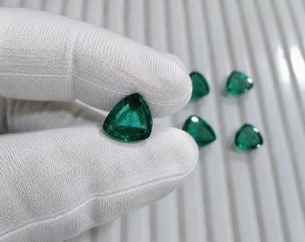 Im Labor gewachsene Smaragd Trillion geschliffene Edelsteine - Lose grüne Dreieck Schmuckherstellung Zubehör