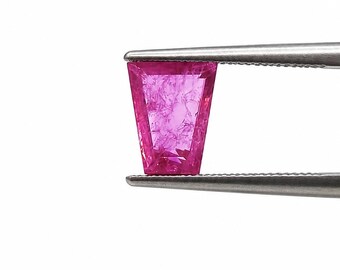 Hot Pink Lab Grown Tirmulian Trapezoid Cut – Loose Synthetic Gemstone for Jewelry (17*22mm)