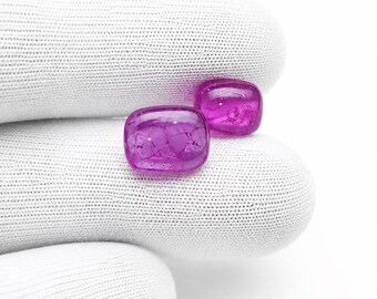 Pinkfarbener, im Labor gezüchteter Trimulian-Cabochon | Edelstein für die Schmuckherstellung