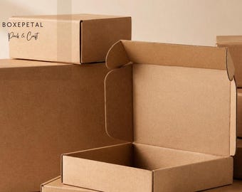 Corrugated Shipping Boxes Bulk | Brown Cardboard Mailer Boxes for Small Business, E-Commerce, Moving & Storage